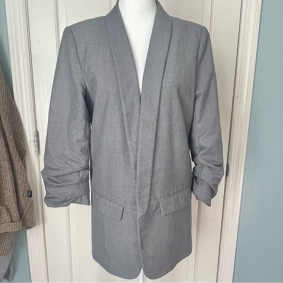Mare Mare x Anthropologie Boyfriend Blazer Size Small Longline Ruched Sleeves - Picture 5 of 13
